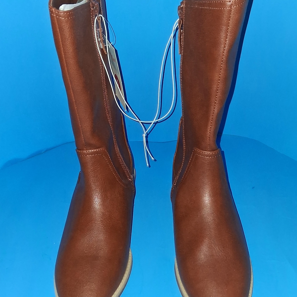 Cat & Jack Tan Girls' Zip-Front Riding Boots